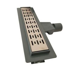 WUVERA 20 cm Duş Kanalı Yer Sifonu Gider Krom - Wuvera