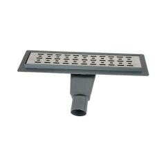 WUVERA 30 cm Duş Kanalı Yer Sifonu Gider Krom - Wuvera