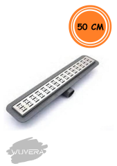 WUVERA 50 cm Duş Kanalı Yer Sifonu Gider Krom - Wuvera