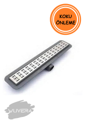 WUVERA 50 cm Duş Kanalı Yer Sifonu Gider Krom - Wuvera