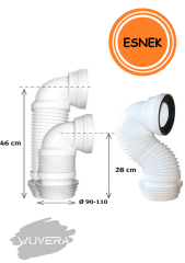 WUVERA Körüklü Dirsekli Klozet Kadası