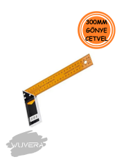 Wuvera 300 mm Sarı Marangoz Gönye – Hassas ve Sağlam İşçilik İçin Ölçüm Aracı