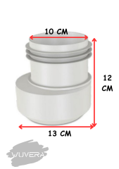 WUVERA Ayarlanabilir Altdan Çıkışlı Klozet Gider Borusu Eksantirik Kada-6cm Kaydırılabilir