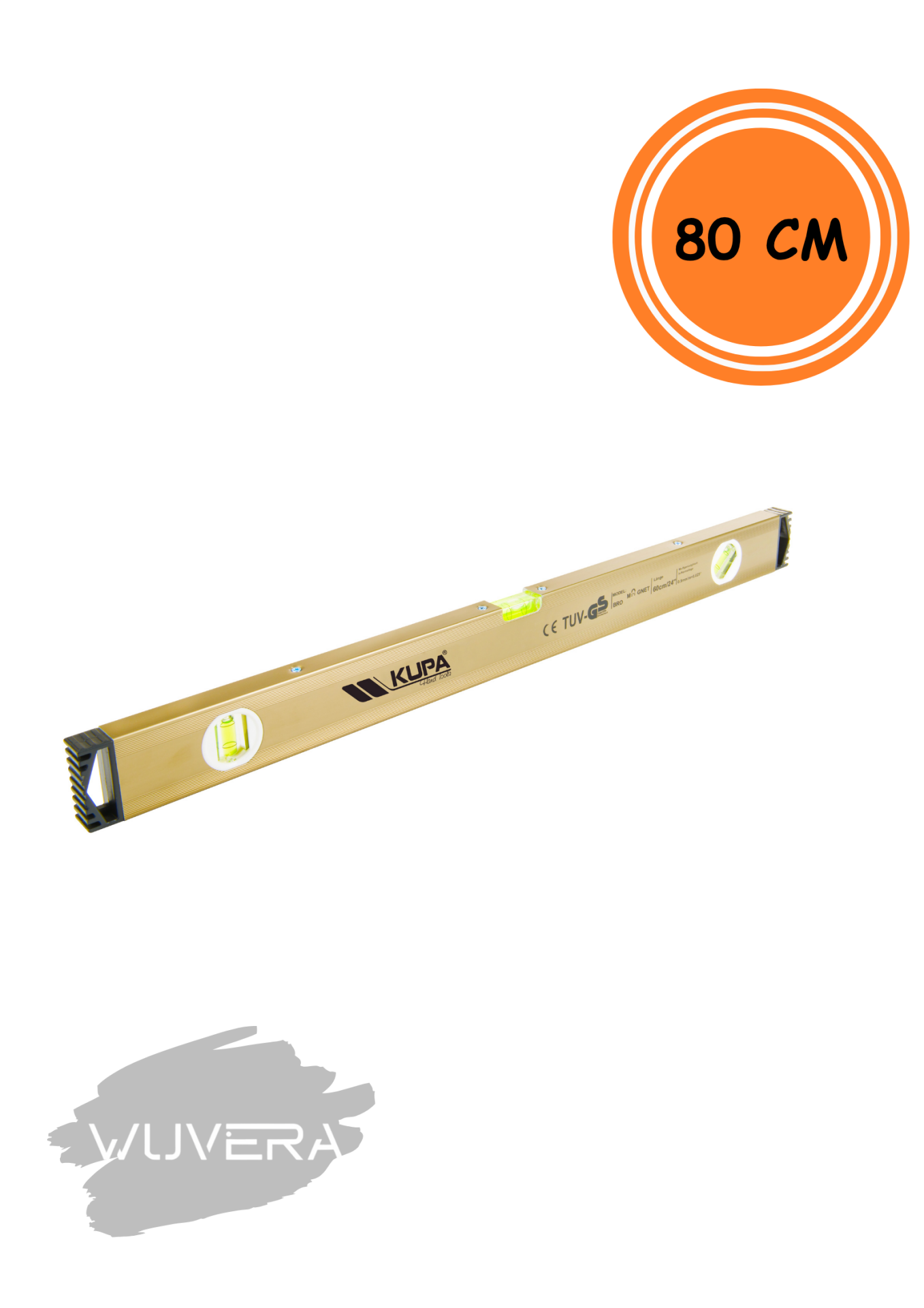 Wuvera 80 cm Mıknatıslı Su Terazisi – Yatay, Dikey ve Açılı Ölçüm İçin Profesyonel Terazi