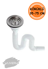 WUVERA Çöpmak Lavabo Sifonu Geniş Ağızlı Lavabo Gider Borusu