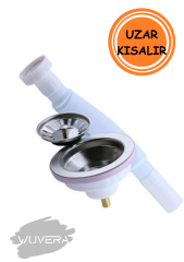 WUVERA Çöpmak Lavabo Sifonu Geniş Ağızlı Lavabo Gider Borusu
