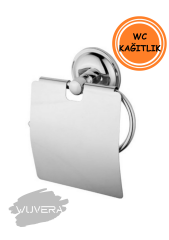 WUVERA Eko Krom Geniş Kapaklı Tuvalet Kağıtlığı Wc Kağıtlık Tuvalet Kağıdı Askısı