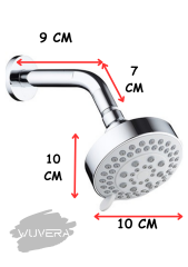WUVERA Ankastre Duş Başlığı 3 Fonksiyonlu Zarif ve Fonksiyonel Duş Deneyimi
