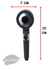 WUVERA Yeni Nesil Masajlı Duş Başlığı - 3 Fonksiyonlu Banyo Duş Başlığı Seti