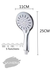 WUVERA Fonksiyonlu Beyaz Elvis Banyo Duş Başlığı Fiskiyesi Telefonu