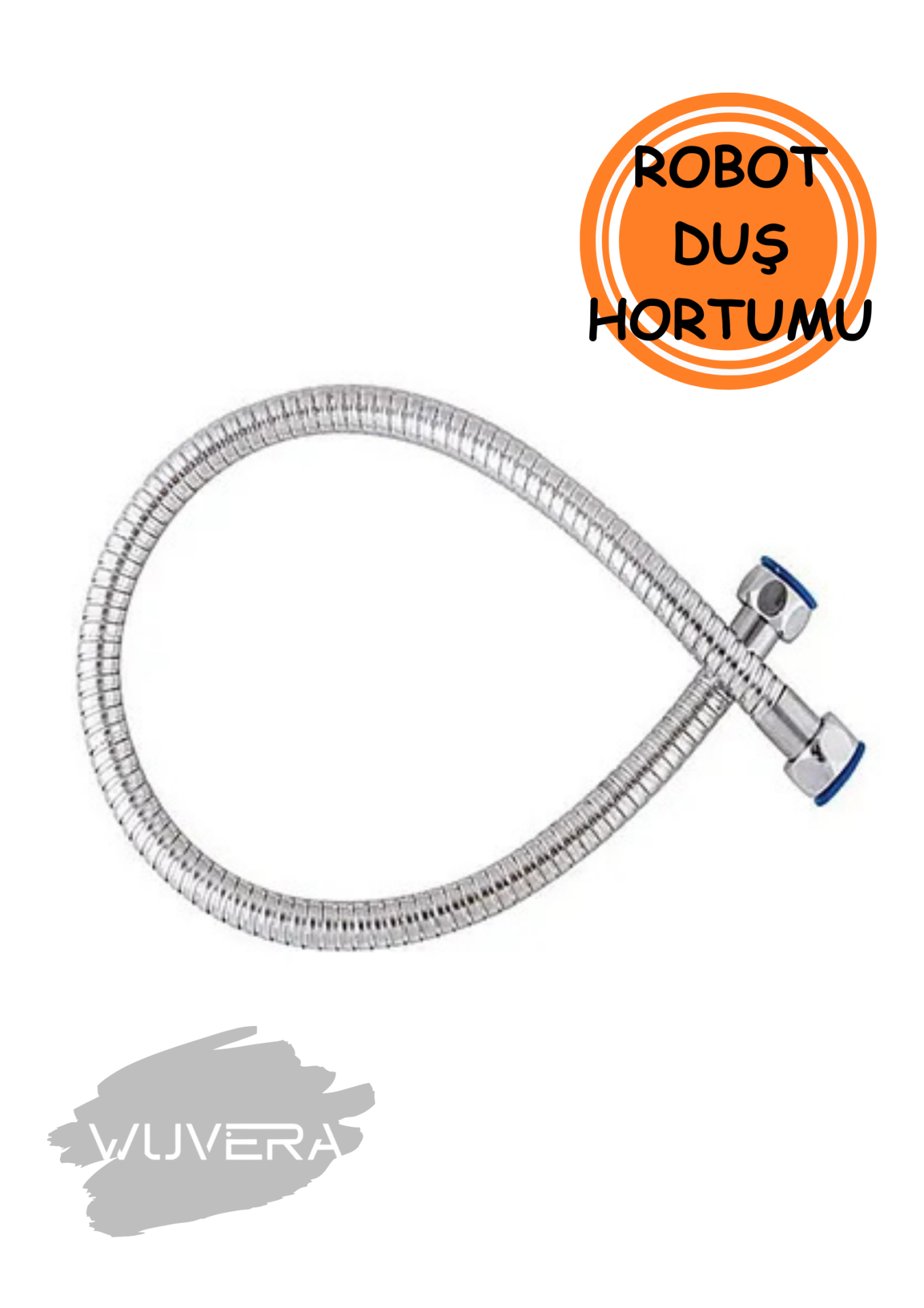 WUVERA Duş Sprali 60 cm Robot Duş Seti Bağlantı Sprali Kısa Boy Asansörlü Duş Seti Sprali Duş Hortumu