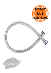 WUVERA Duş Sprali 60 cm Robot Duş Seti Bağlantı Sprali Kısa Boy Asansörlü Duş Seti Sprali Duş Hortumu