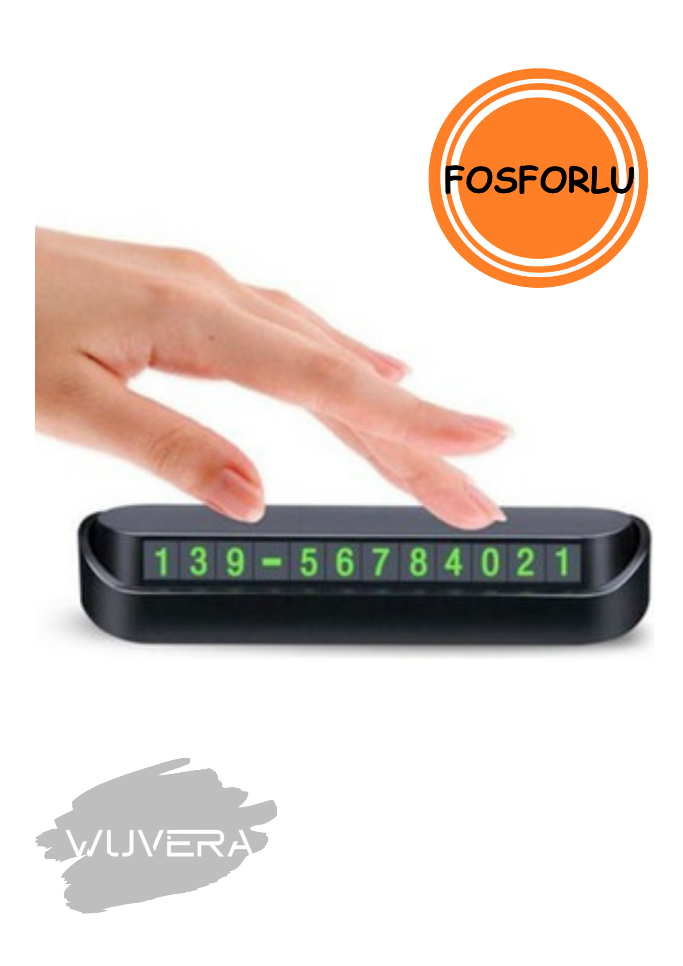 WUVERA Araç Park Telefon Numaratörü Mıknatıslı Aç Kapa Sistem