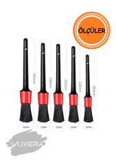 WUVERA 5 Adet Detay Araç Içi Oto Temizleme Fırçası Seti