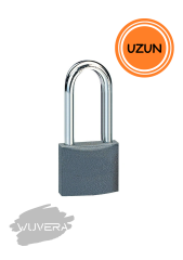 WUVERA Gri Döküm Uzun Asma Kilit 25 Mm