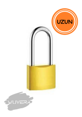 WUVERA Ekonomik Sarı Asma Kilit 38mm - Uzun