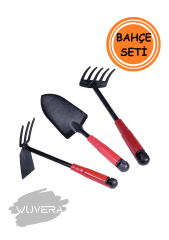 WUVERA Bahçe Seti 3'lü - Kürek, Tırmık Ve Çapa