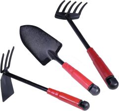 WUVERA Bahçe Seti 3'lü - Kürek, Tırmık Ve Çapa