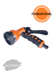 WUVERA Bahçe Su Püskürtme Tabancası Sulama Hortum Püskürtme Tabancası Ayarlanır 8 Fonksiyon