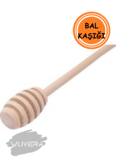 Wuvera 2’li Ahşap Bal Kaşığı Seti – 15 cm Organik ve Dekoratif Tasarım