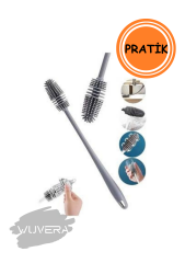 Wuvera TPR Silikon Fırça – Matara, Biberon, Emzik, Temizleyici, Kavanoz, Termos, Suluk, Yağ Şişesi Temizleme Fırçası