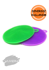 Wuvera Tükenmeyen Silikon Bulaşık Yıkama Fırçası – 2 Adet