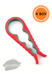 Pratik Kavanoz Kapağı Açacak 4 Boğum 8 Kademeli Şişe Kavanoz Açacağı Silikon