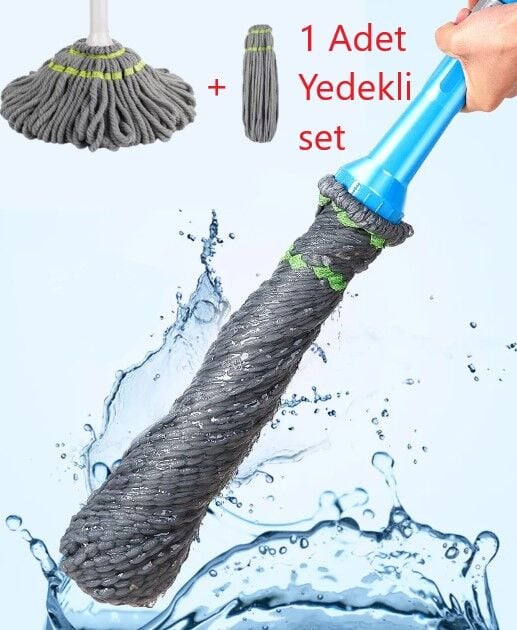 Kendinden Sıkmalı Bükümlü Mop Paspas Yedekli
