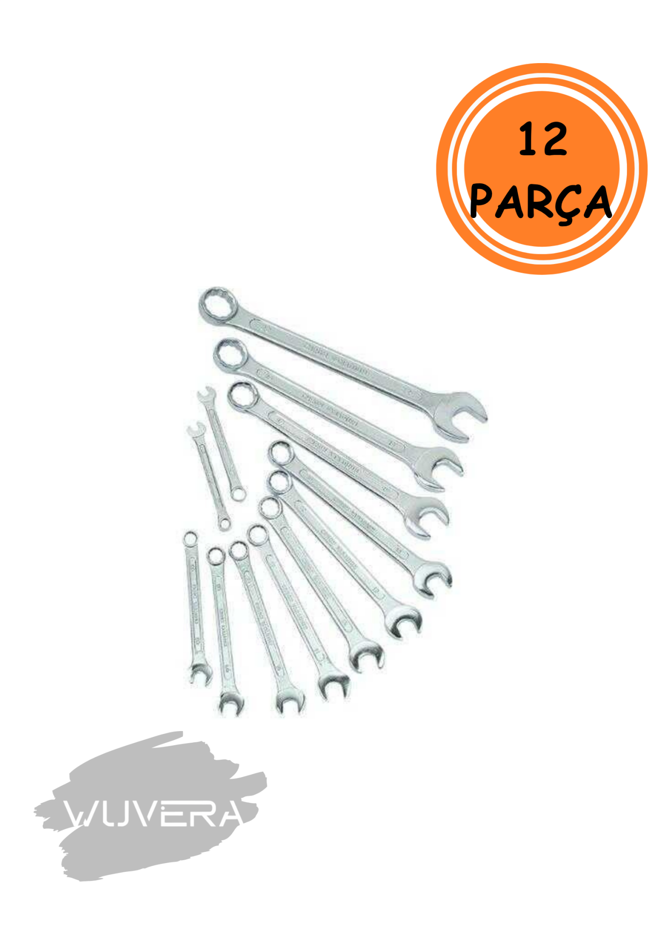 Wuvera 12’li Kombine Anahtar Seti – Krom Vanadyum Çelikten, Dayanıklı El Aleti Takımı