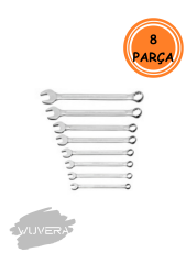 Wuvera 8'li Kombine Anahtar Seti – Açık ve Yıldız Ağızlı Pratik El Aletleri