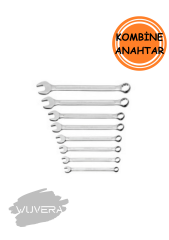 Wuvera 8'li Kombine Anahtar Seti – Açık ve Yıldız Ağızlı Pratik El Aletleri