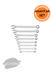 Wuvera 8'li Kombine Anahtar Seti – Açık ve Yıldız Ağızlı Pratik El Aletleri
