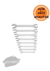 Wuvera 8’li Açık Ağız Anahtar Takımı – Dayanıklı ve Farklı Ölçülerde Pratik Set