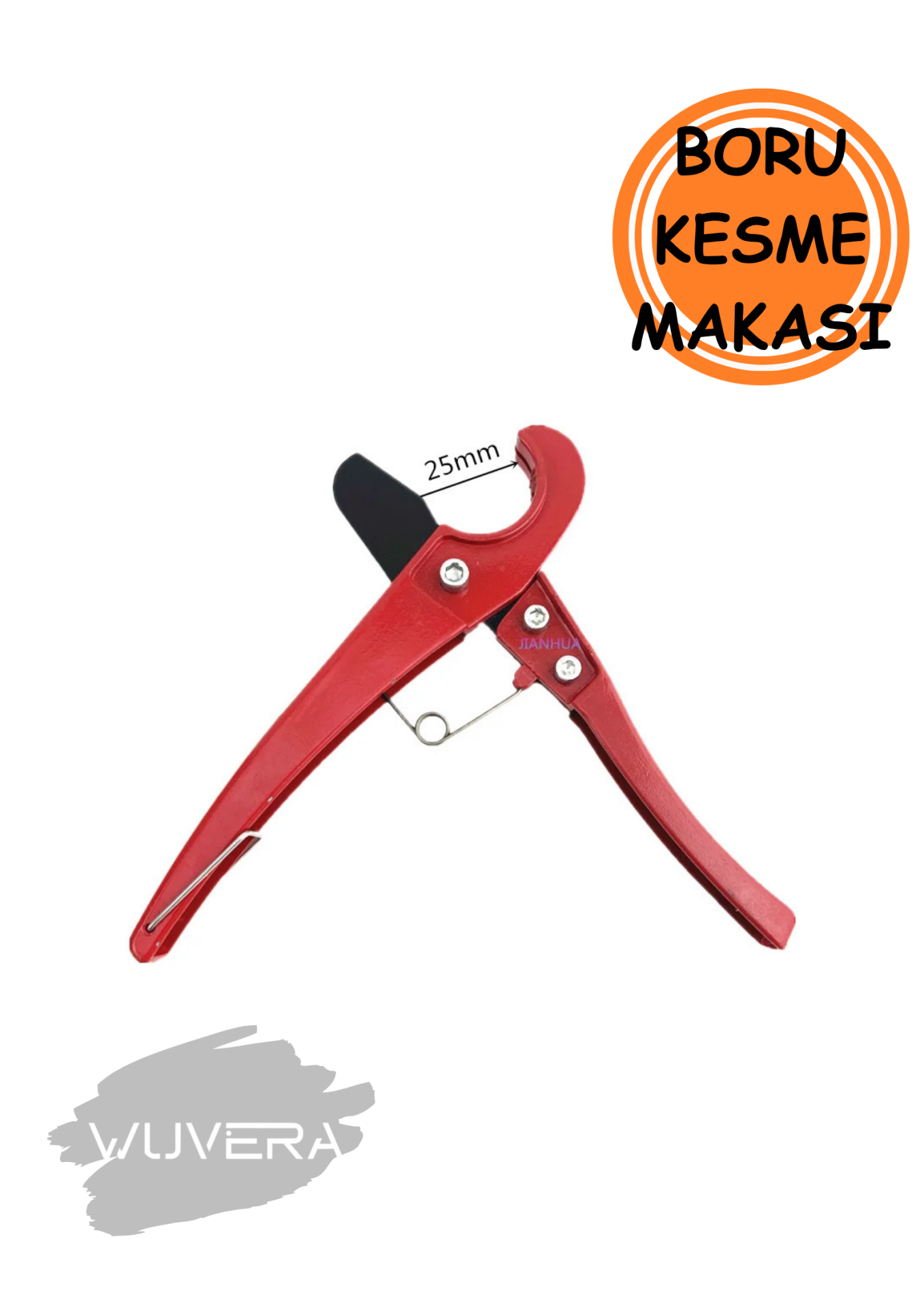 Wuvera 42 mm Plastik Boru Kesme Makası – Tesisat ve PVC Boru Kesimleri İçin Keskin El Aleti