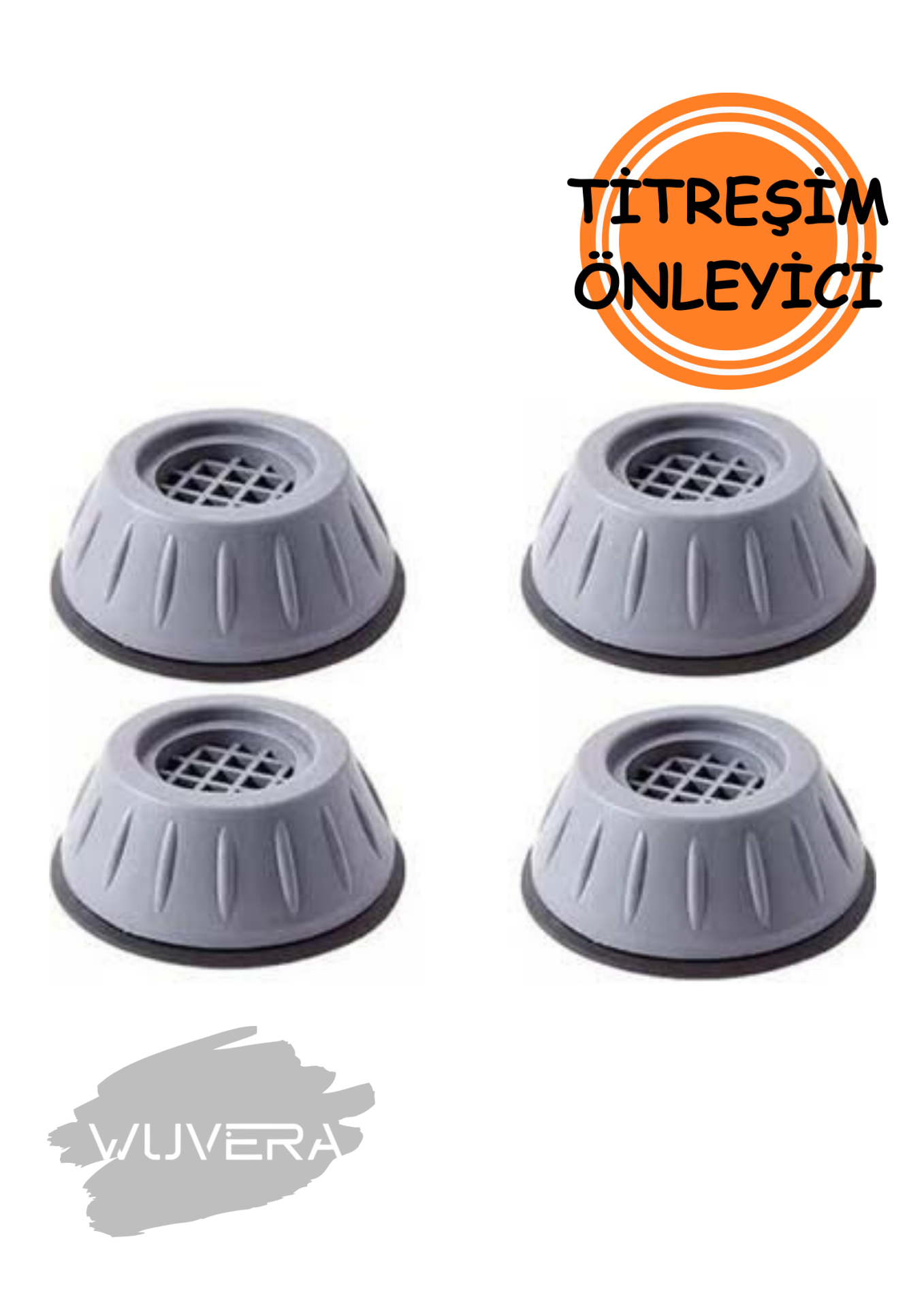 Wuvera Beyaz Eşya Altlığı – Çamaşır Makinesi, Bulaşık Makinesi ve Buzdolabı İçin Yükseltici & Titreşim Önleyici