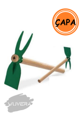 Wuvera Saplı Çatal Çapa – 40 cm Bahçe El Çapası