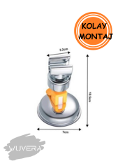 Wuvera Vakumlu Vantuzlu Duş Askısı - 360 Derece Ayarlanabilir Mafsal Duş Başlığı Tutucu