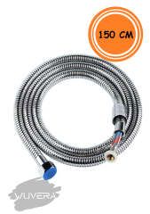 Wuvera Paslanmaz Kırılmaz Örgülü Çelik Duş Hortumu – 150 cm Uzun Ömürlü ve Esnek Tasarım