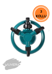 WUVERA Ayarlanabilir Otomatik 360° Dönebilen 12 Kanal Nozullu Çim Bahçe Sulama Sprinkler Fıskiye