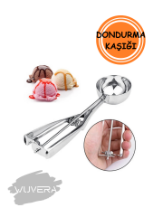 Wuvera Paslanmaz Çelik Dondurma ve Helva Kaşığı – Pratik ve Dayanıklı Kullanım