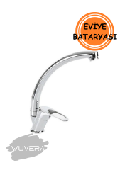 Wuvera Uzun Kugu Lavabo Bataryası - Döner Borulu Sıcak Soğuk Girişli