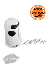 Wuvera Krom Kaplama Tepe Yağmurlama Duş Seti Robotu - Duvara Montaj Aparatı ve Yedek Parça (1 Adet)