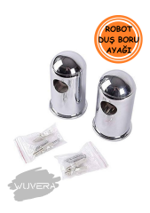 Wuvera Krom Kaplama Tepe Yağmurlama Duş Seti Robotu - Duvara Montaj Aparatı ve Yedek Parça (1 Adet)