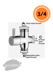 Wuvera Robot Duş Yönlendiricisi - 1/2 ve 3/4 Bağlantı Uyumlu Aparat