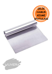 Wuvera Paslanmaz Çelik Spatula – Hamur Kazıyıcı ve Makarna Sıvama Aparatı