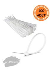 Wuvera 3,6 x 150 mm Beyaz Cırt Kelepçe – Pratik ve Güvenli Sabitleme Çözümü