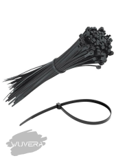 Wuvera 3,6 mm x 250 mm Siyah Cırt Kelepçe – Güçlü, Pratik ve Çok Amaçlı Kullanım