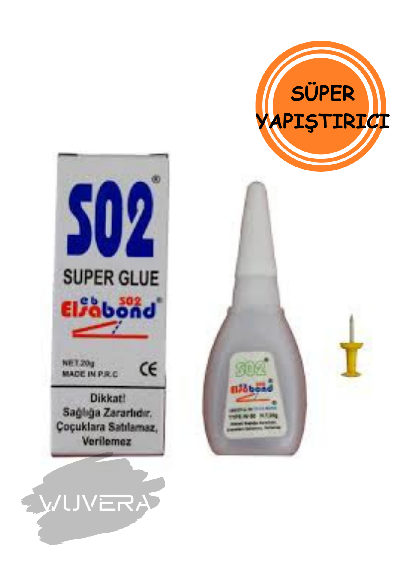 Wuvera S02 Japon Yapıştırıcı – Süper Güçlü, Hızlı Kuruma, 20 gr