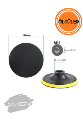 Wuvera 180 mm Cırt Zımpara Tabanı – Pratik Tak-Çıkar Zımpara Başlığı