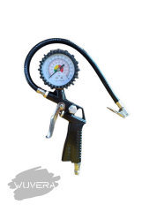 Wuvera Hava Saatli Şişirme Tabancası – Kesin Basınç için Hassas Manometre